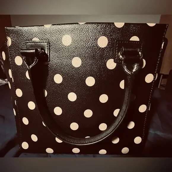 Kate Spade Totebag - Polkadot - Pink Black - Y2k Shoulder Purse - Clutch Purse